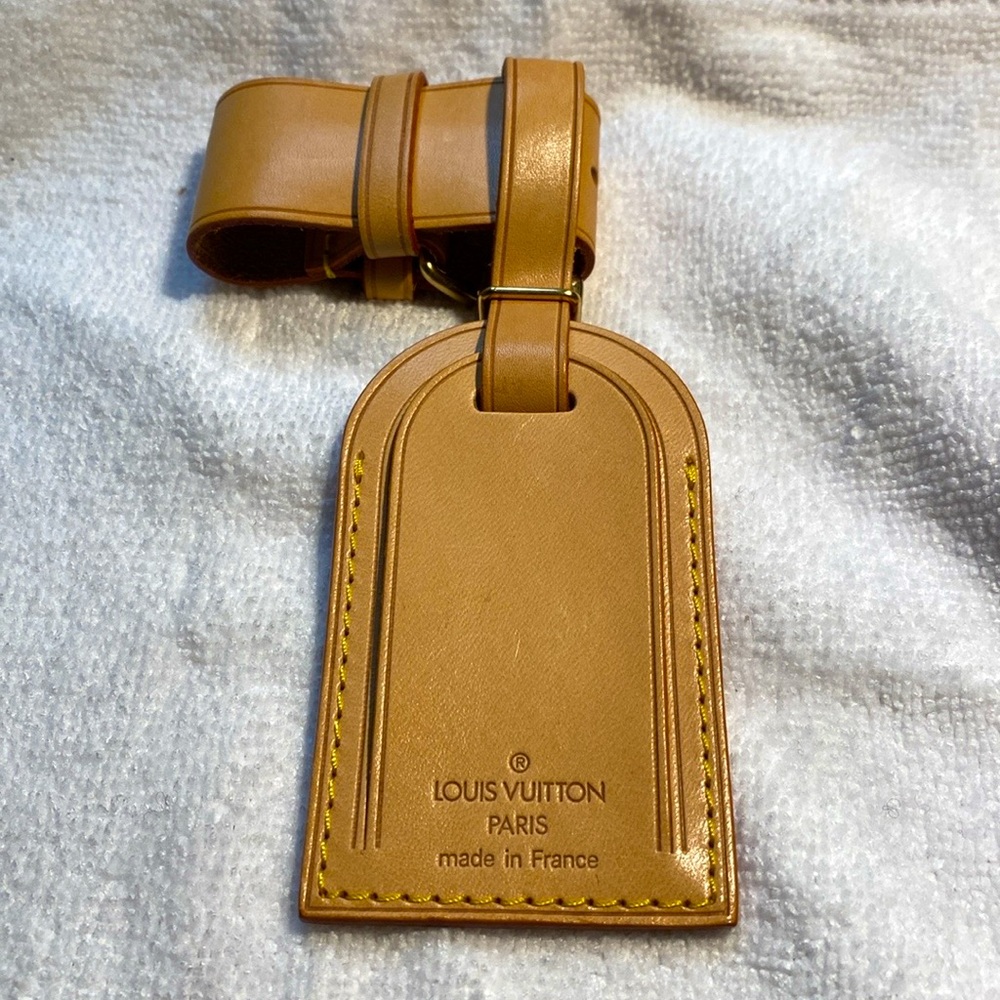 Louis Vuitton Natural Vachette Leather Luggage Tag Like New